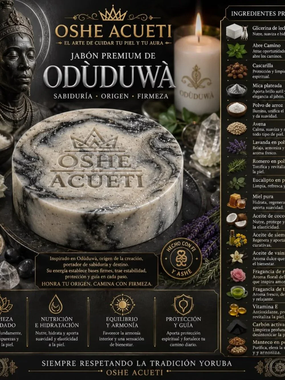OSHE ACUETI Jabón Unisex Odùduwà 130 g
